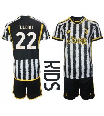 Juventus Timothy Weah #22 Primera Equipación Niños 2023-24 Manga Corta (+ Pantalones cortos)